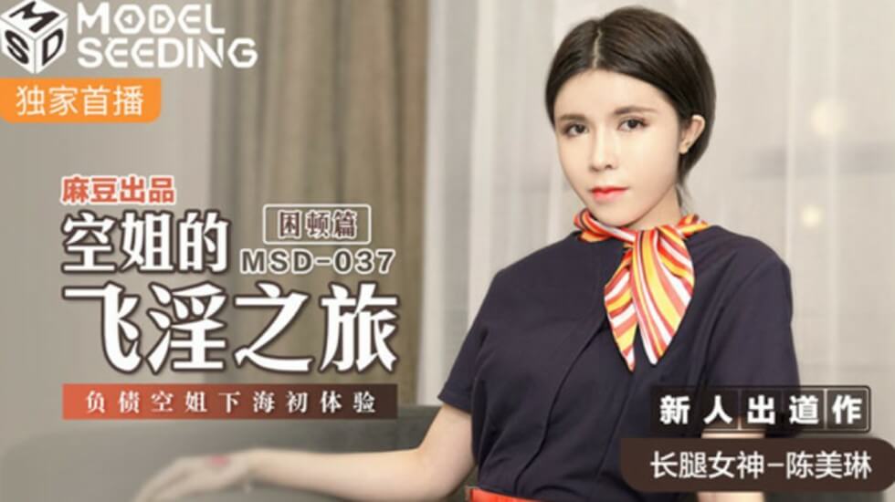 【MD陳美琳】巨債空姐高空中出任務!癡漢乘客暗藏肉棒解鎖制服痴女-陳美琳被迫肉償初體驗